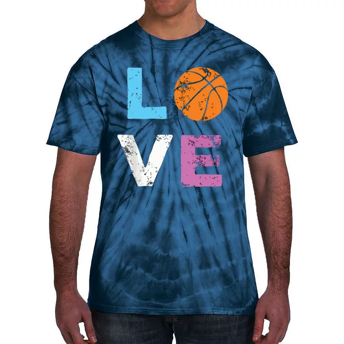 Love Basketball Team Fan Gift Tie-Dye T-Shirt