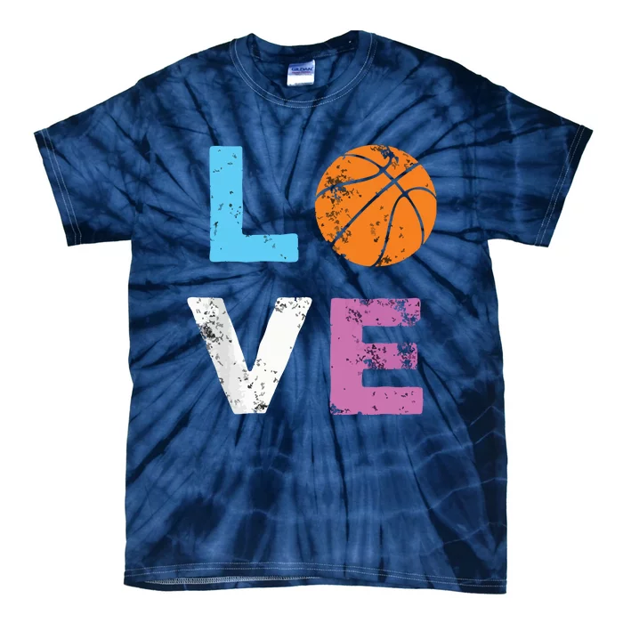 Love Basketball Team Fan Gift Tie-Dye T-Shirt