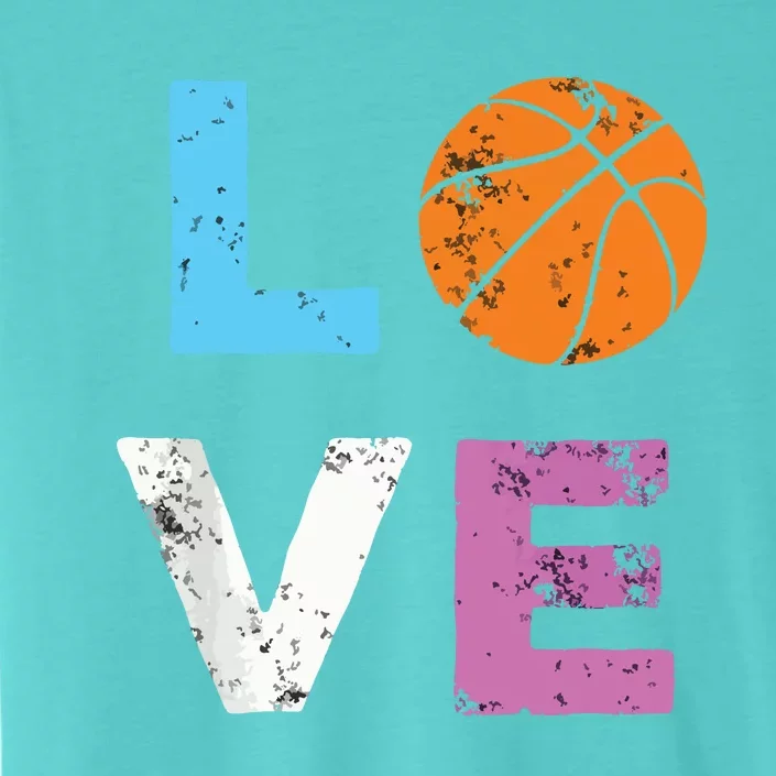 Love Basketball Team Fan Gift ChromaSoft Performance T-Shirt