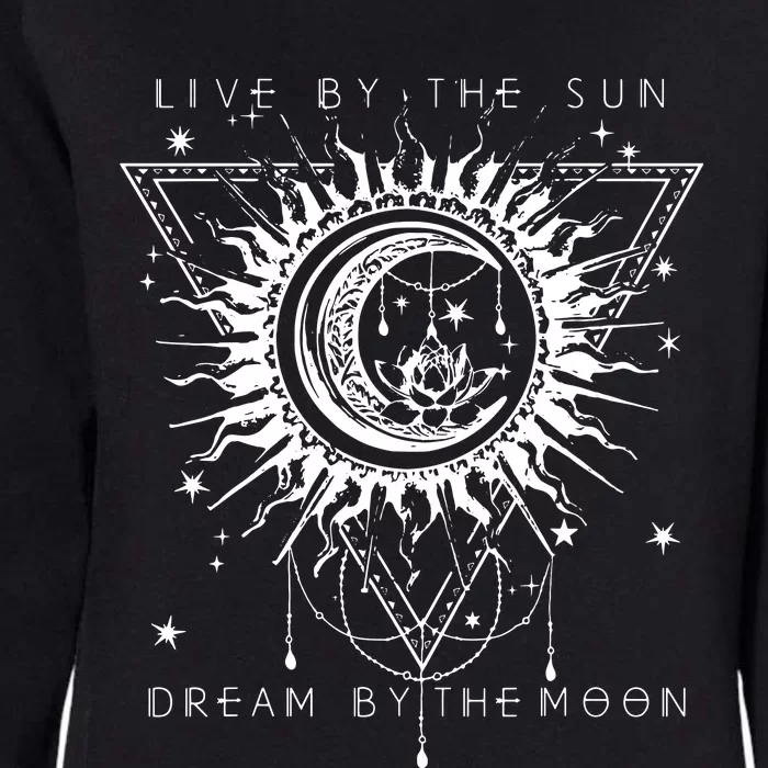 Live By The Sun Dream By The Moon Boho Graphic Womens California Wash Sweatshirt