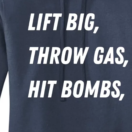 Lift Big Throw Gas Hit Bombs Women's Pullover Hoodie