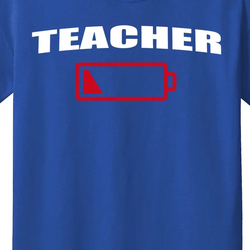 Low Battery Teacher Professional Teacher Life Career Gift Kids T-Shirt