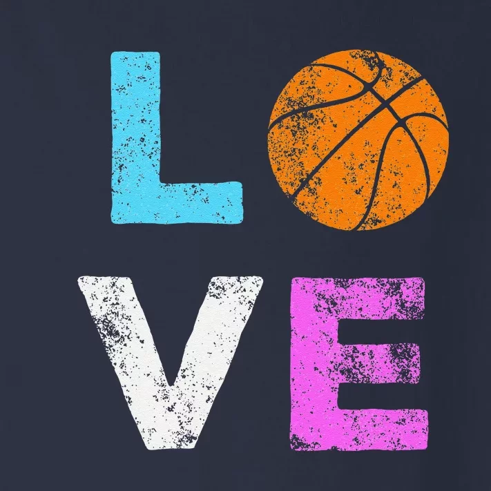 Love Basketball Team Fan Gift Toddler Long Sleeve Shirt