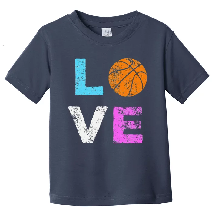 Love Basketball Team Fan Gift Toddler T-Shirt