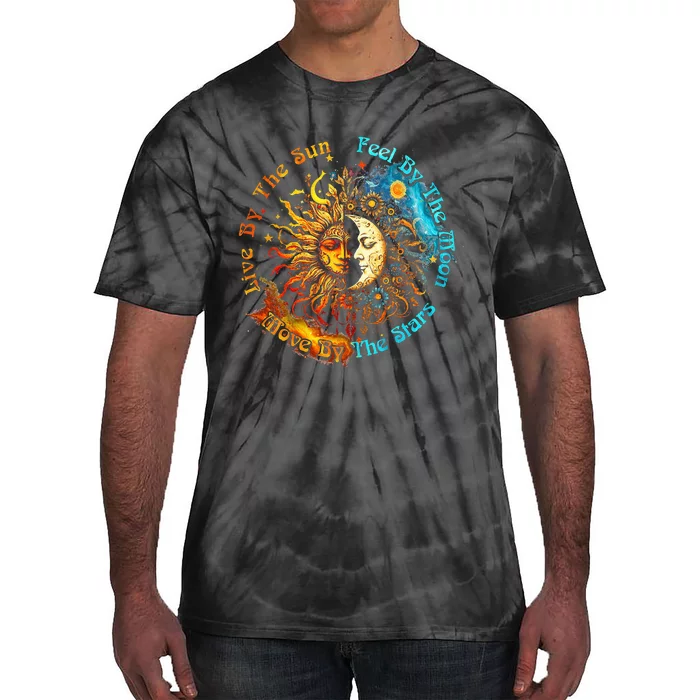 Live By The Sun Feel By The Moon Spirituality Tie-Dye T-Shirt