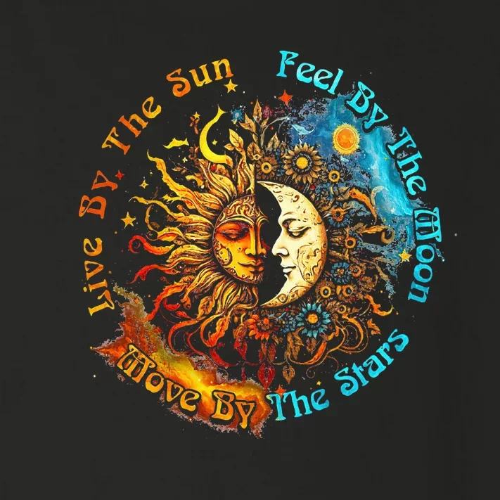 Live By The Sun Feel By The Moon Spirituality Toddler Long Sleeve Shirt