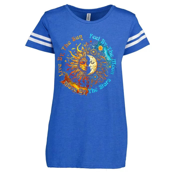 Live By The Sun Feel By The Moon Spirituality Enza Ladies Jersey Football T-Shirt