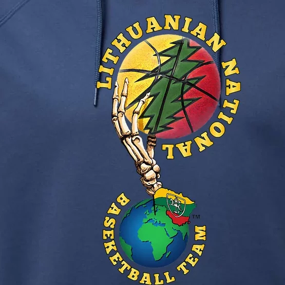 Lithuanian BB Team Win For Lietuva By Lithuania Strong Performance Fleece Hoodie