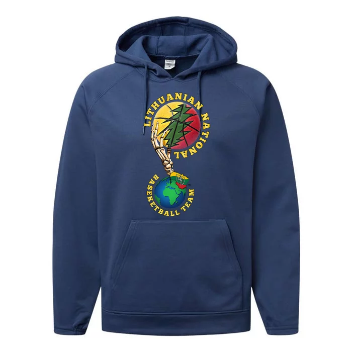 Lithuanian BB Team Win For Lietuva By Lithuania Strong Performance Fleece Hoodie