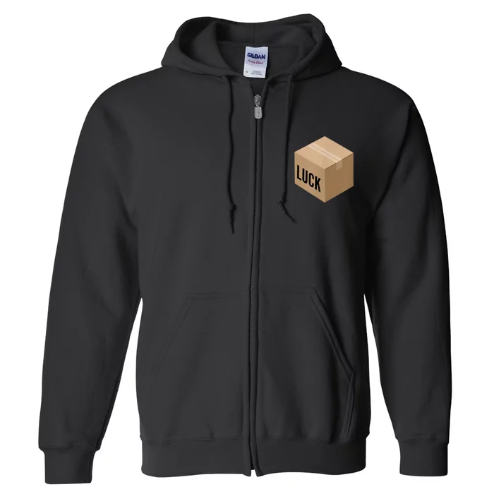 Luck Box Texas Hold 'Em Poker Player Casino Full Zip Hoodie