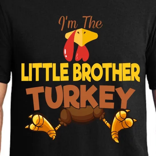 Little Brother Turkey Matching Family Group Thanksgiving Gifts Pajama Set