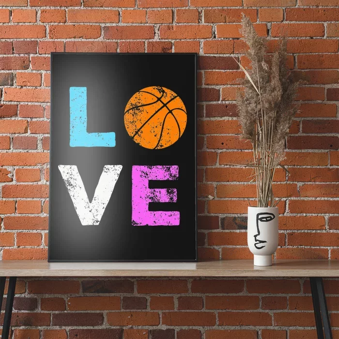 Love Basketball Team Fan Gift for mother's day Poster