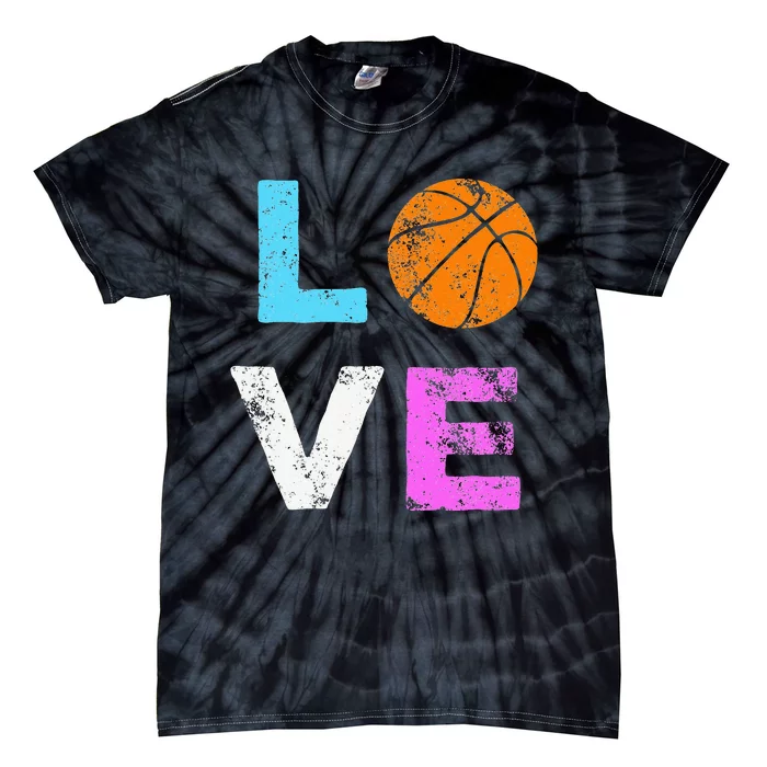 Love Basketball Team Fan Gift for mother's day Tie-Dye T-Shirt