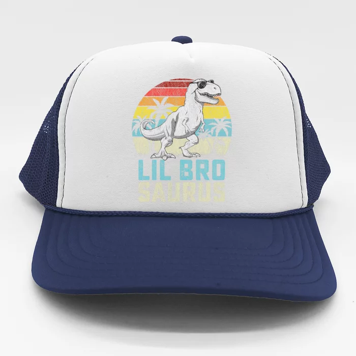 Lil Brosaurus T Rex Dinosaur Lil Bro Saurus FatherS Family Trucker Hat