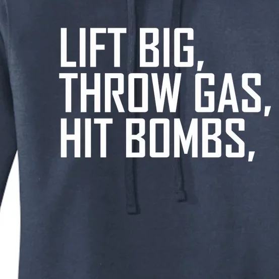 Lift Big Throw Gas Hit Bombs Women's Pullover Hoodie