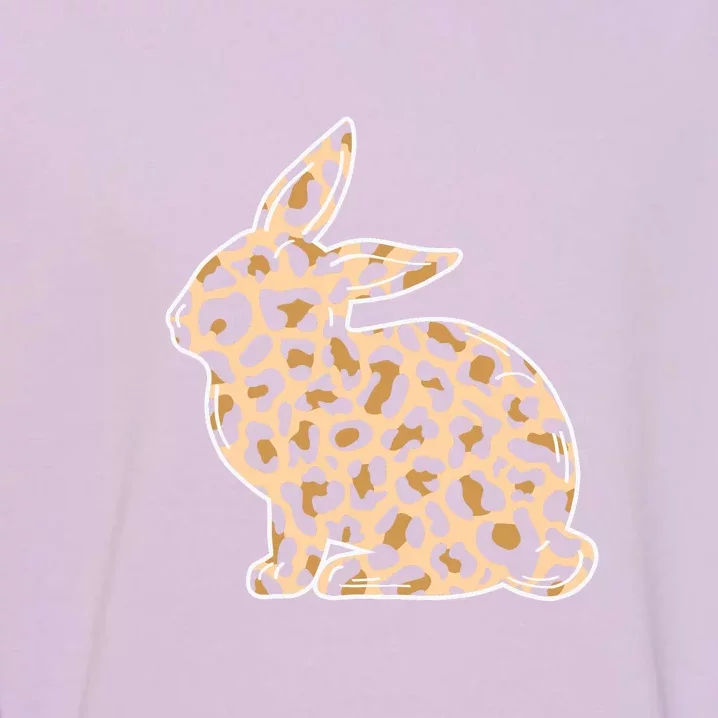 Leopard Bunny Funny Rabbit Easter Day Gift Cute Bunny Garment-Dyed Sweatshirt