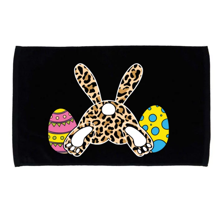 Leopard Bunny Tail Funny Easter Day Gift Funny Egg Microfiber Hand Towel