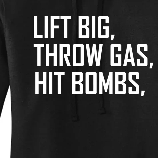 Lift Big Throw Gas Hit Bombs Women's Pullover Hoodie