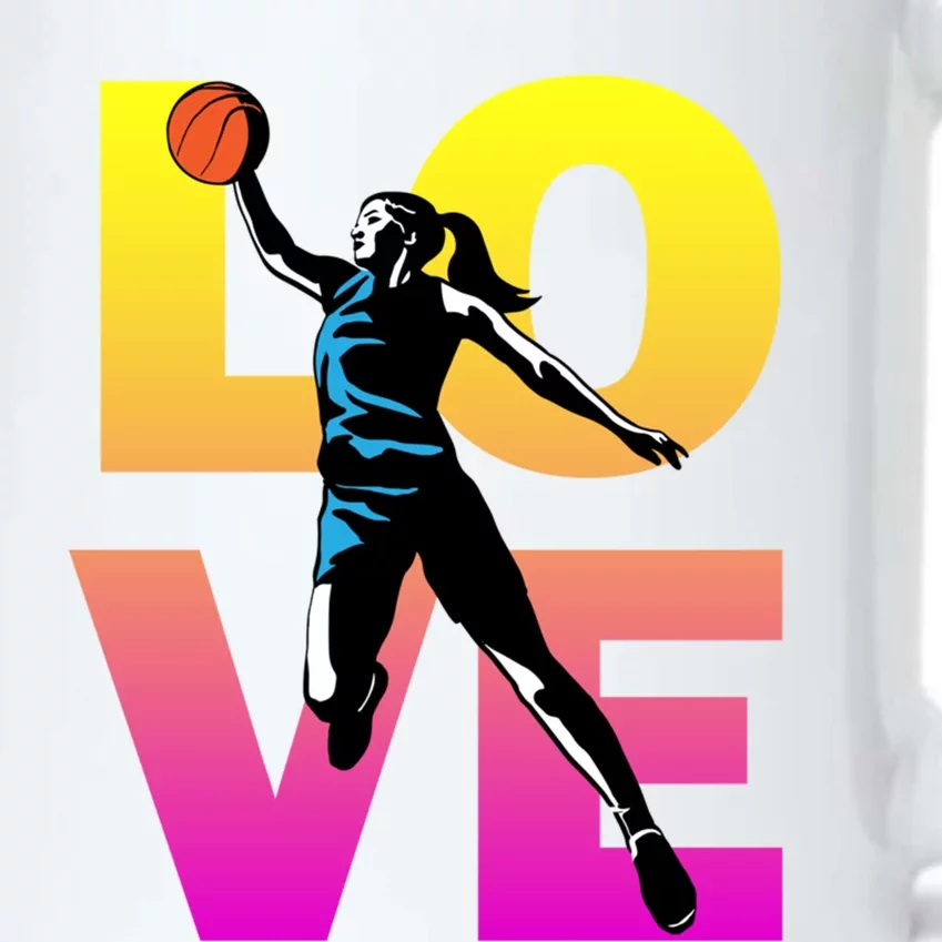 Love Basketball Teen Girls Gift Black Color Changing Mug