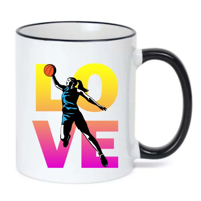 Love Basketball Teen Girls Gift Black Color Changing Mug