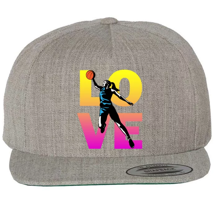 Love Basketball Teen Girls Gift Wool Snapback Cap