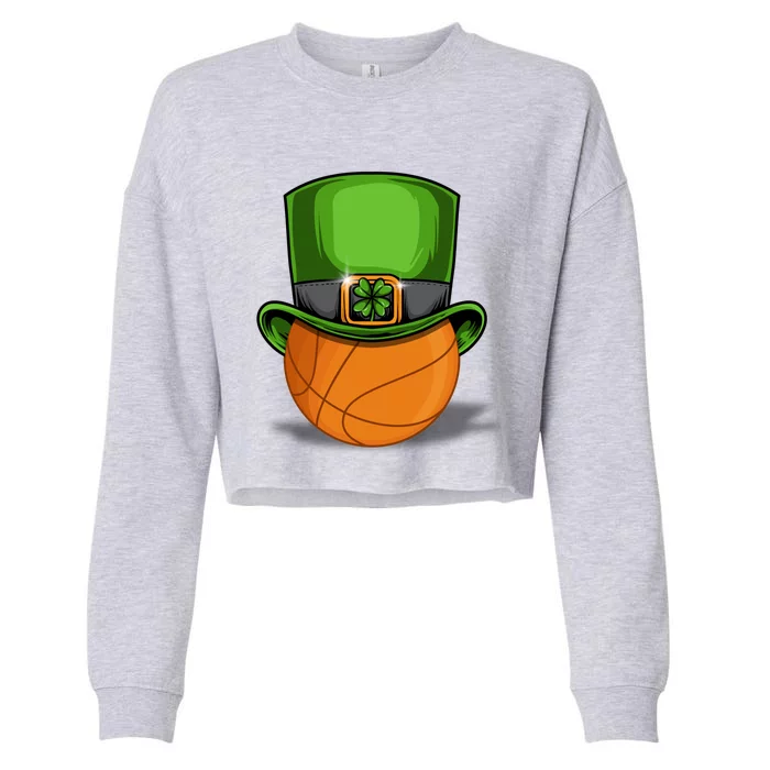 Leprechaun Basketball Tee St Patrick' Day Gift Cropped Pullover Crew