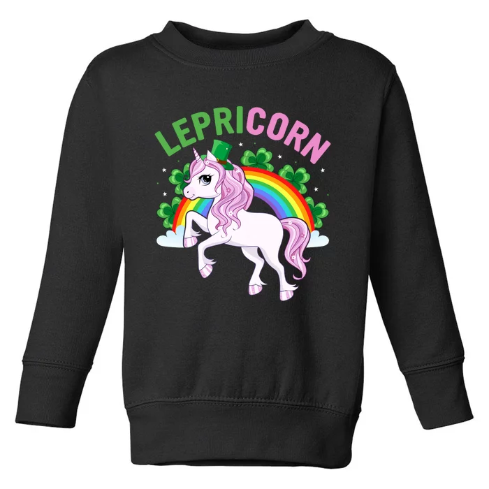 Lepricorn Best Unicorn Gift For Irish Toddler Sweatshirt