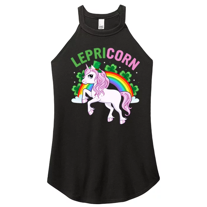 Lepricorn Best Unicorn Gift For Irish Women’s Perfect Tri Rocker Tank