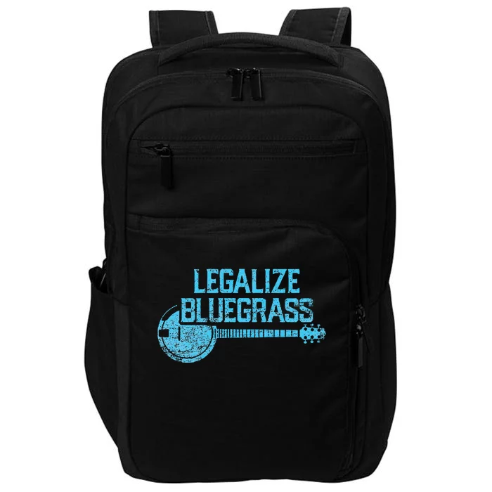 Legalize Bluegrass! Vintage Graphic Design Music Fan Impact Tech Backpack