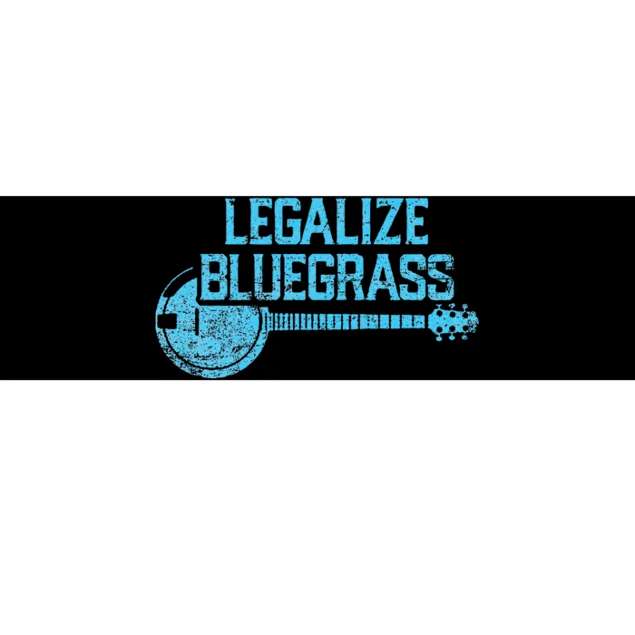 Legalize Bluegrass! Vintage Graphic Design Music Fan Bumper Sticker