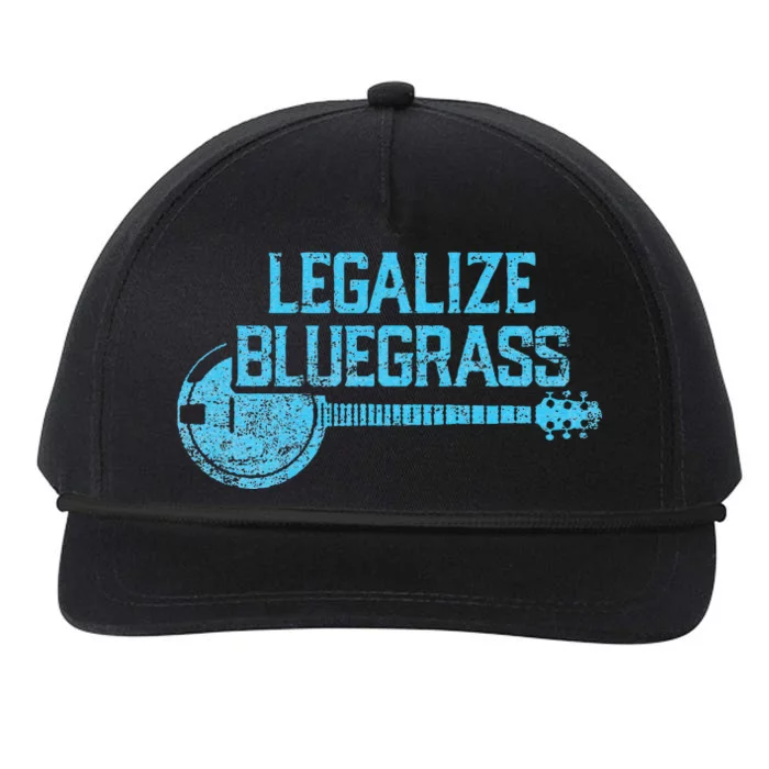 Legalize Bluegrass! Vintage Graphic Design Music Fan Snapback Five-Panel Rope Hat