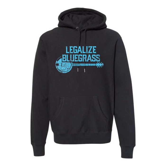 Legalize Bluegrass! Vintage Graphic Design Music Fan Premium Hoodie