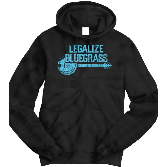 Legalize Bluegrass! Vintage Graphic Design Music Fan Tie Dye Hoodie