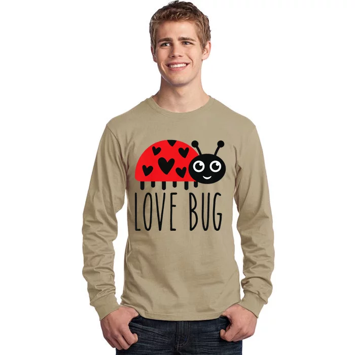 Love Bug Valentine's Day, Cute Ladybug With Hearts Gift Tall Long Sleeve T-Shirt