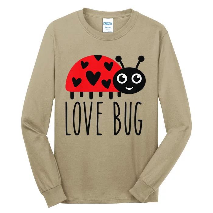 Love Bug Valentine's Day, Cute Ladybug With Hearts Gift Tall Long Sleeve T-Shirt