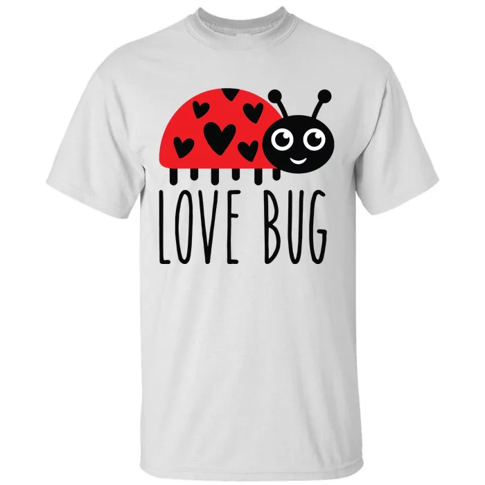 Love Bug Valentine's Day, Cute Ladybug With Hearts Gift Tall T-Shirt