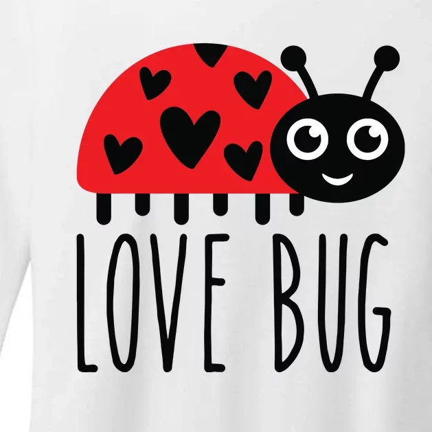 Love Bug Valentine's Day, Cute Ladybug With Hearts Gift Womens CVC Long Sleeve Shirt