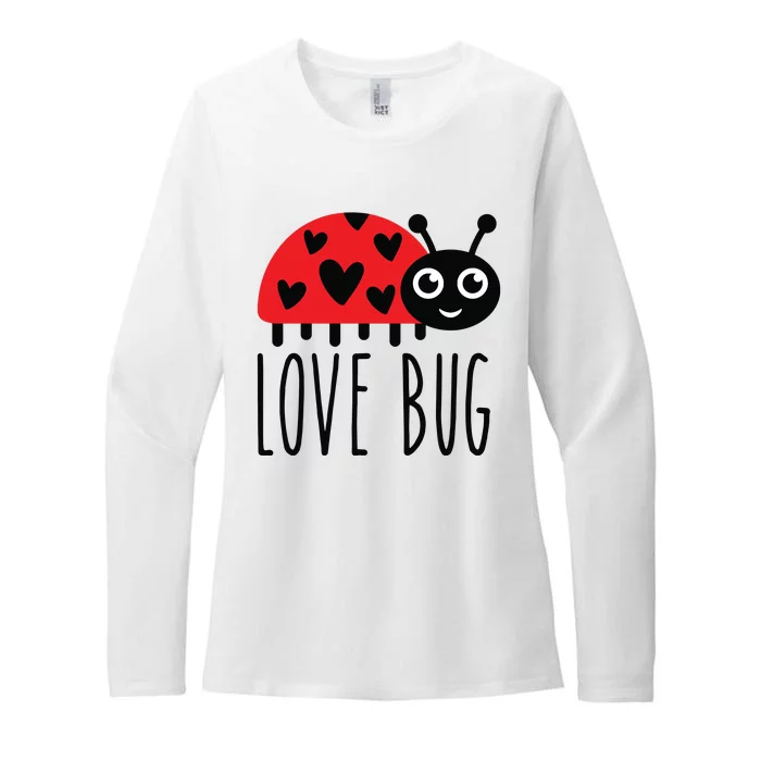 Love Bug Valentine's Day, Cute Ladybug With Hearts Gift Womens CVC Long Sleeve Shirt