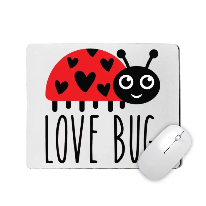 Love Bug Valentine's Day, Cute Ladybug With Hearts Gift Mousepad