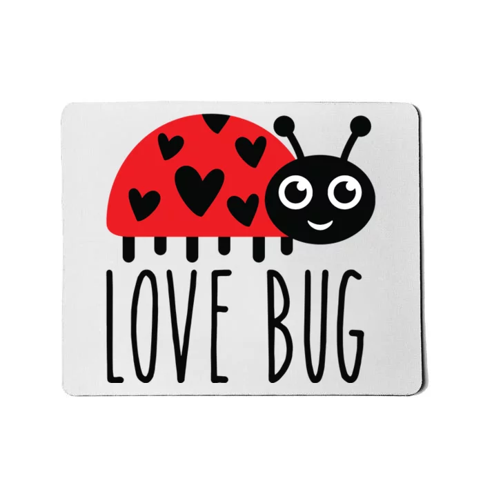 Love Bug Valentine's Day, Cute Ladybug With Hearts Gift Mousepad