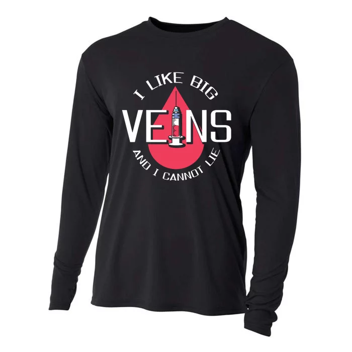 Like Big Veins Cannot Lie Phlebotomist Phlebotomy Tech Cooling Performance Long Sleeve Crew