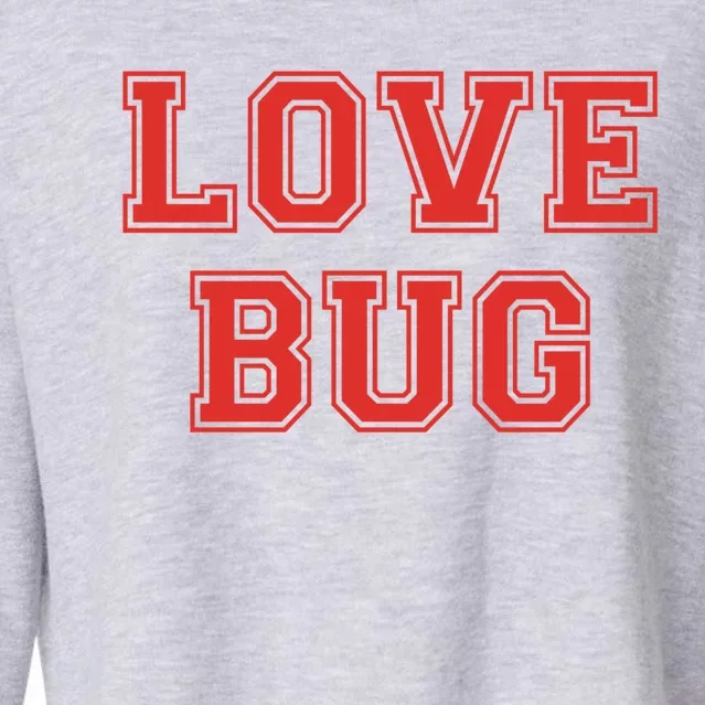 Love Bug Vcool Giftday Retro Style Love Bug Valentines Day Gift Cropped Pullover Crew