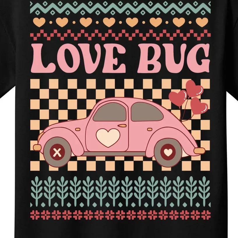 Love Bug Valentine's Day LadyBug Kids T-Shirt