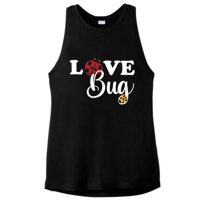 Love Bug Valentines Day Lucky Ladybug Wholehearted Love Gift Ladies Tri-Blend Wicking Tank