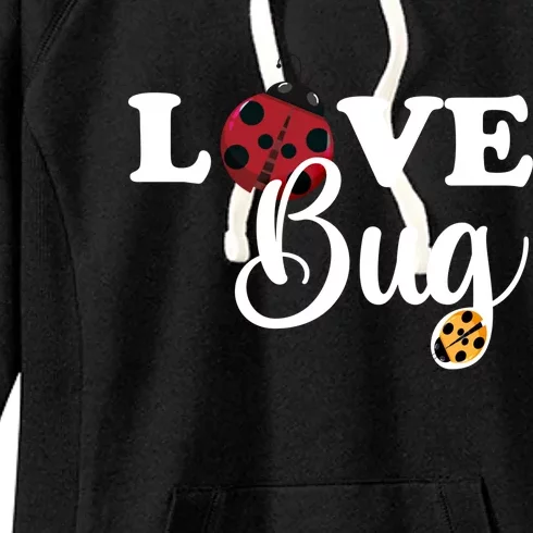 Love Bug Valentines Day Lucky Ladybug Wholehearted Love Gift Women's Fleece Hoodie