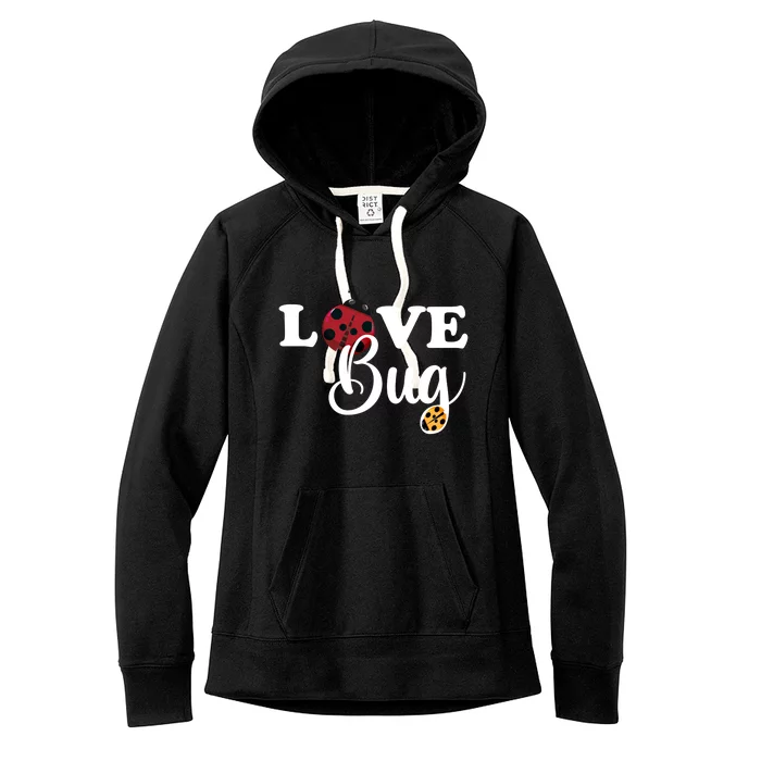 Love Bug Valentines Day Lucky Ladybug Wholehearted Love Gift Women's Fleece Hoodie