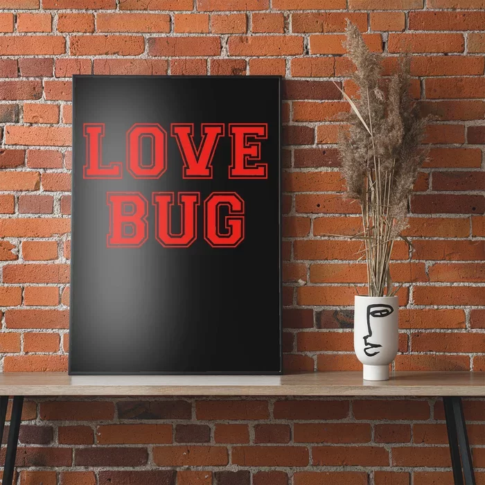 Love Bug Vday Retro Style Love Bug Valentines Day Poster