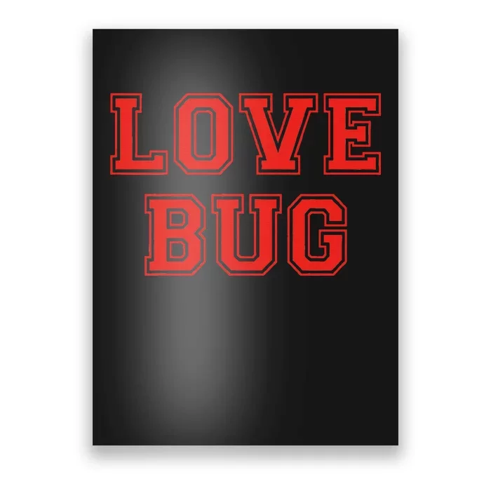 Love Bug Vday Retro Style Love Bug Valentines Day Poster