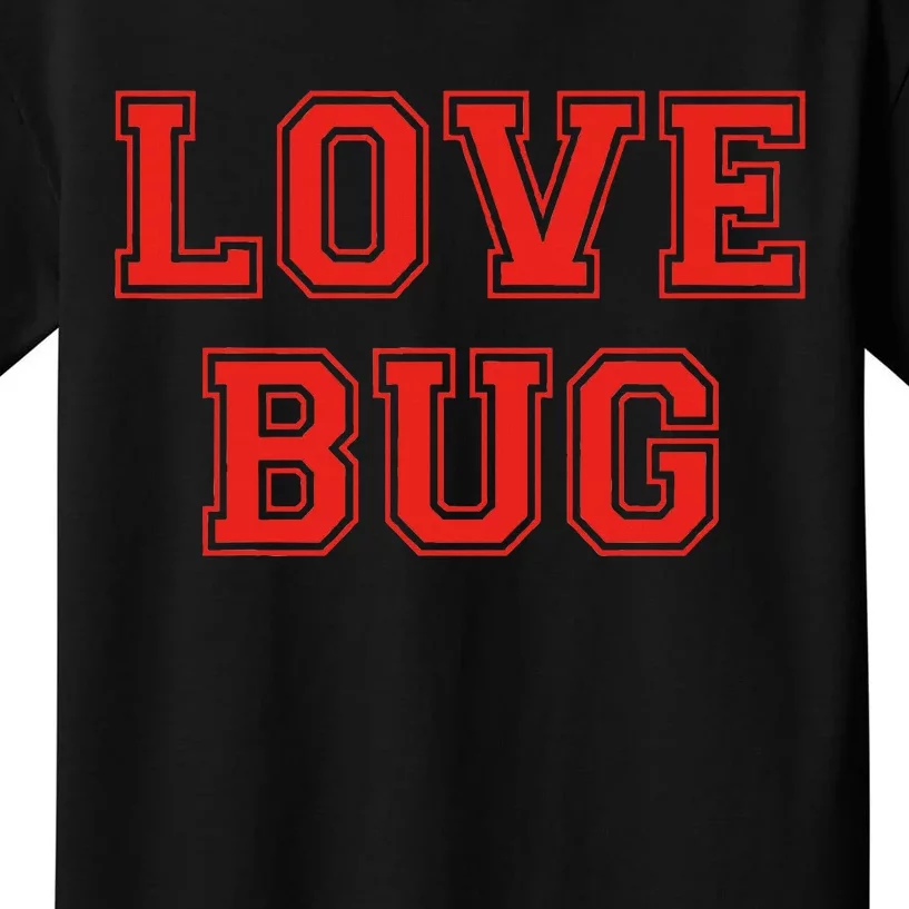 Love Bug Vday Retro Style Love Bug Valentines Day Kids T-Shirt