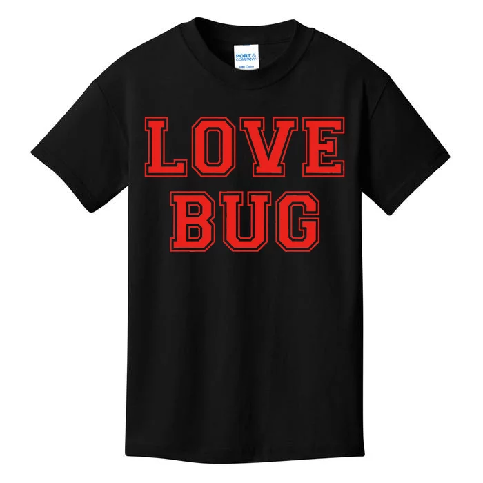 Love Bug Vday Retro Style Love Bug Valentines Day Kids T-Shirt